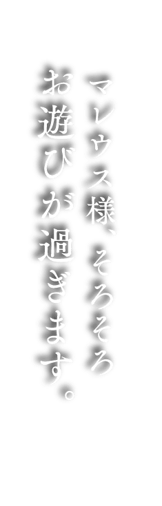マレウス様、そろそろ お遊びが過ぎます。